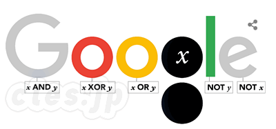 George Boole’s 200th Birthday Doodle - ブール代数のブール生誕から200周年