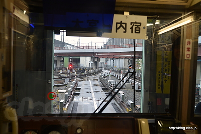 運転台から見た車両基地内路線 - ニューシャトルフリー乗車券を使って丸山車両基地の公開へ
