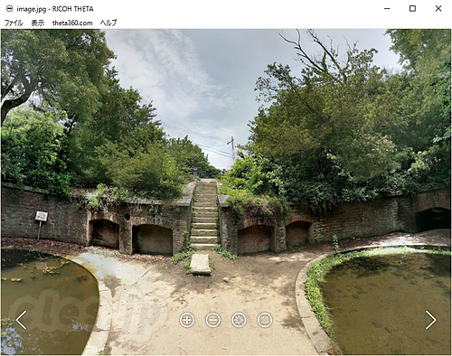 RICOH THETA for Windows - Photo Sphere の画像を RICOH THETA for Windows で見る