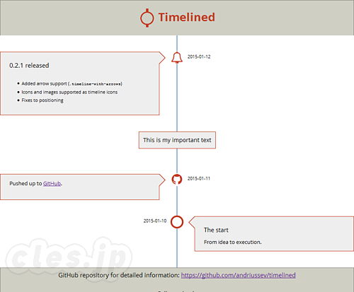 Timelined - 「Timelined 」CSS だけで綺麗なタイムラインを表示するライブラリ