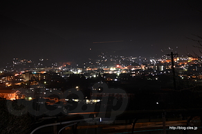湯布院の夜景 - 湯布院の夜景と朝霧