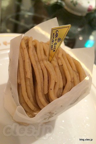 和栗のモンブラン - CAFE de GINZA MIYUKI-KAN でモンブランを