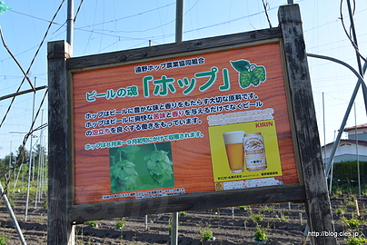 遠野ホップの看板 - 遠野ホップの故郷