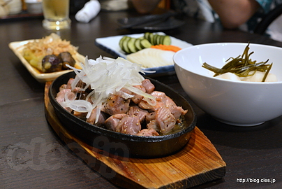 砂肝炒め、漬け盛り、焼き茄子 - ＫＩＫＩで打ち上げ！