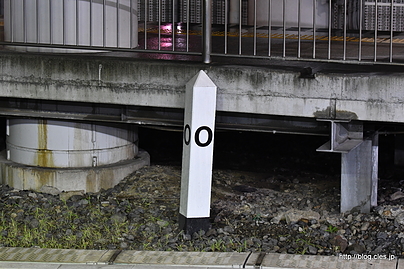 常磐線のゼロキロポスト - 日暮里駅にある常磐線のゼロキロポスト