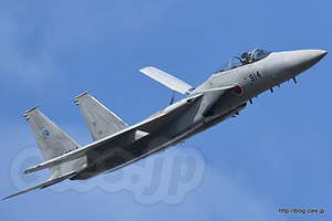 エアブレーキを出す F-15（02-8914） - 飛行開発実験団の異機種小編隊（2016 岐阜基地航空祭）