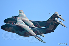 並んで飛ぶ C-1（68-1019, 98-1029） - 入間といえば C-1 の編隊（変態）飛行（入間航空祭 2016）