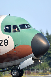 歓声に応える C-1（88-1028） - 入間といえば C-1 の編隊（変態）飛行（入間航空祭 2016）