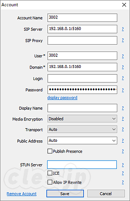 MicroSIP Account - MicroSIP を Asterisk に登録して Windows マシンから電話をかける