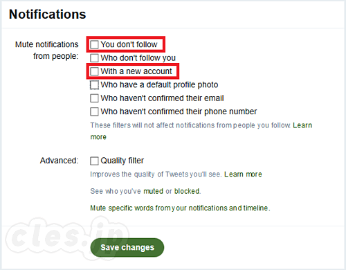 タイムライン 通知設定 - Twitter、フォロー外から失礼できなくなる