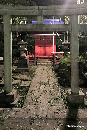 弁天堂 - 雹がふったらしい