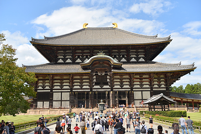 大仏殿（金堂）と六角灯籠 - 東大寺で大仏を見る