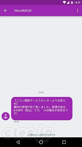 ストロボ修理代金 - SB-700 の修理が終わったらしい