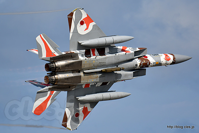 低空飛行する F-15（32-8082） - アグレッサーの機動飛行（'18 航空祭 in KOMATSU）