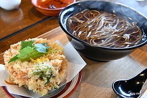 十割蕎麦とかき揚げ - 鹿落堂