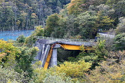 折れた祭畤（まつるべ）大橋 - 祭畤（まつるべ）大橋遺構