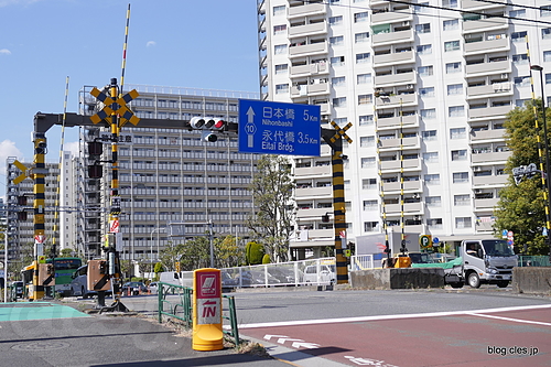 幹線3号踏切 - 永代通りにある閉まらない踏切